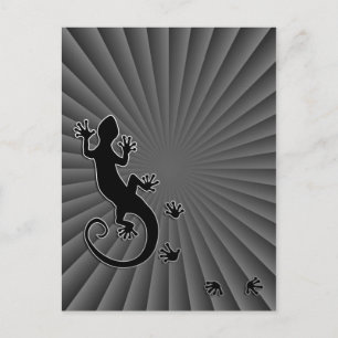 Running Gecko Postcard