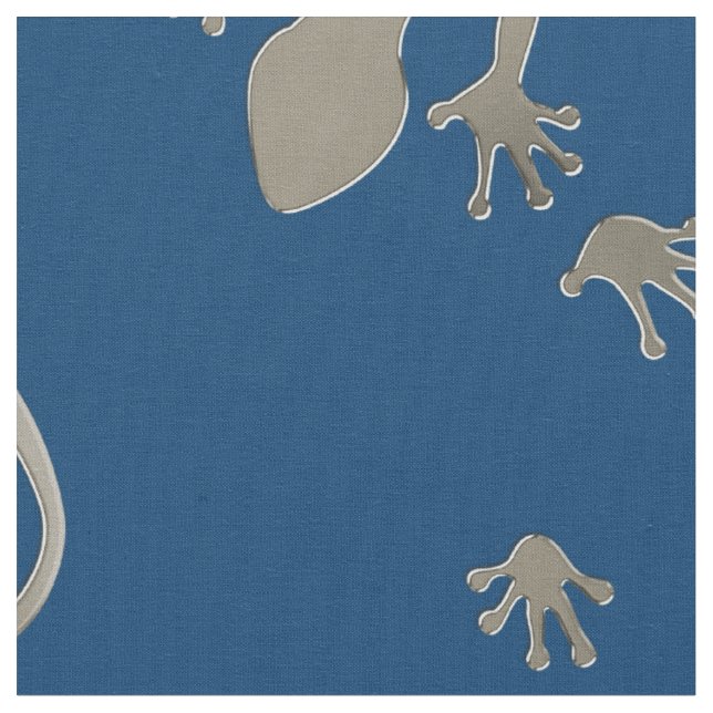Running Gecko silver + your background & Ideas Fabric (Close Up)
