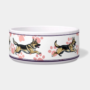 Running German Shepherd Bowl
