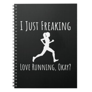 Running Gifts For Her Female Modern Girl Runner Notebook