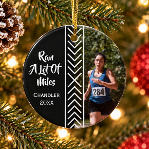 Running Gifts Runner Marathon Miles Marathoner Ceramic Ornament