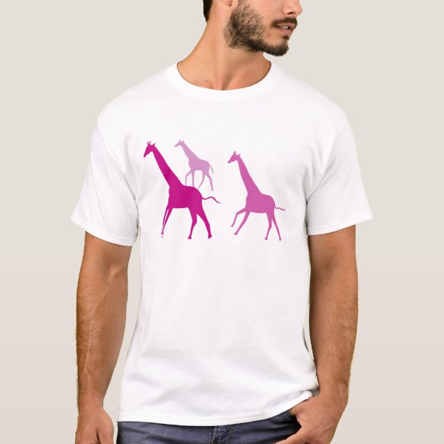 Running Giraffes (Purple) T-Shirt (Front)