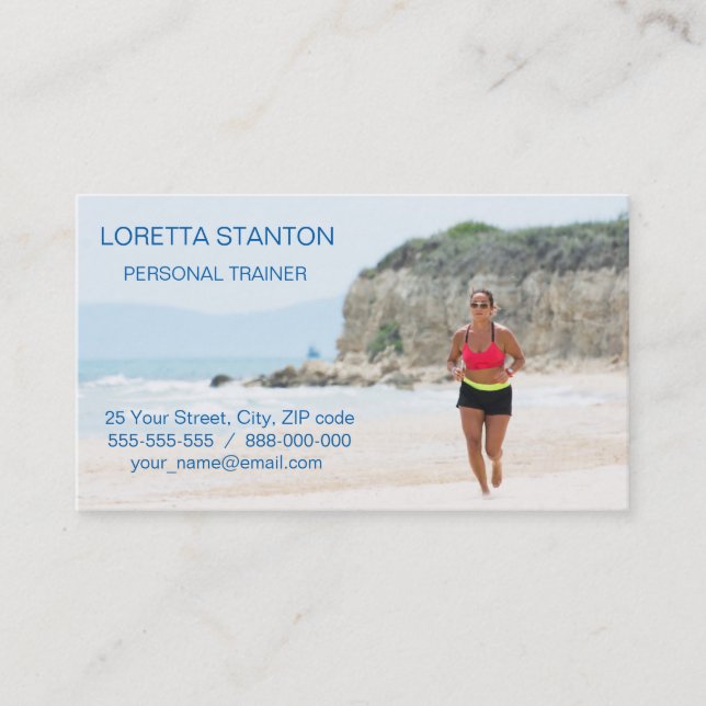 Running girl business card (Front)