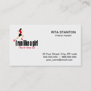Running girl business card