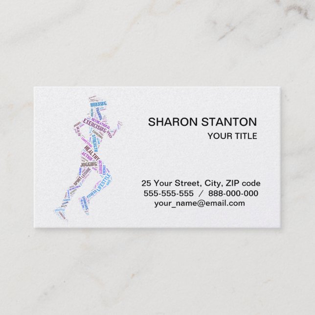 Running girl business card (Front)