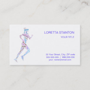 Running girl business card