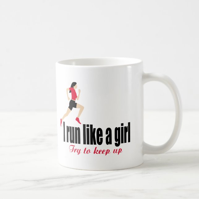 Running girl coffee mug (Right)