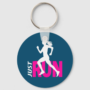 Running girl key ring