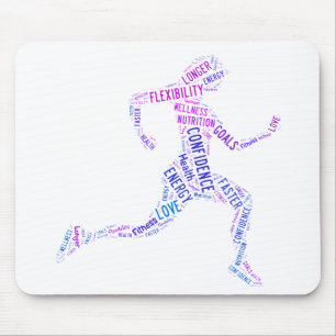 Running girl mouse pad