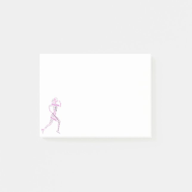 Running girl post-it notes (Front)