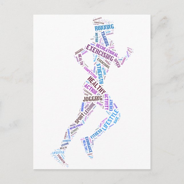 Running girl postcard (Front)