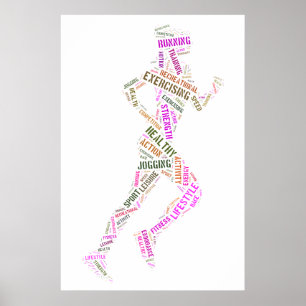 Running girl poster