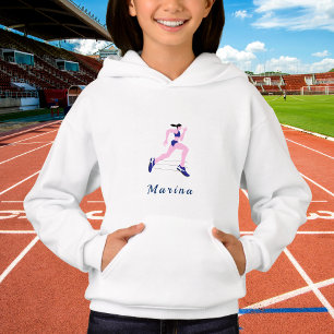 Running Girl Track & Field Cross Country Kids Name