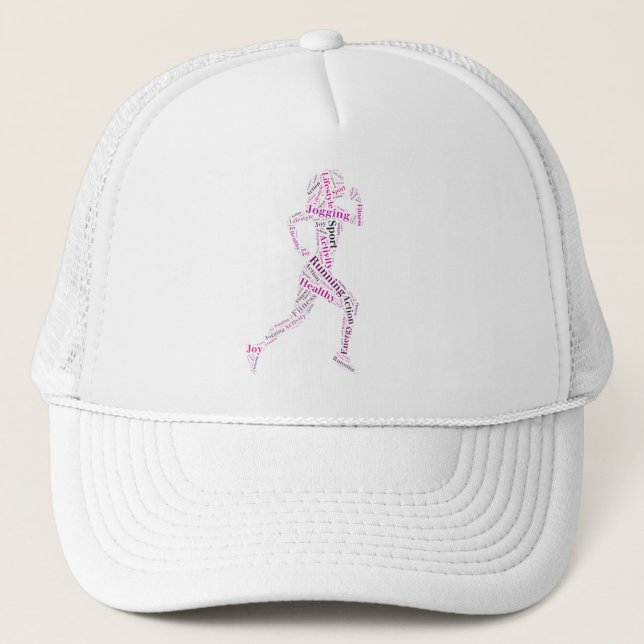 Running girl trucker hat (Front)