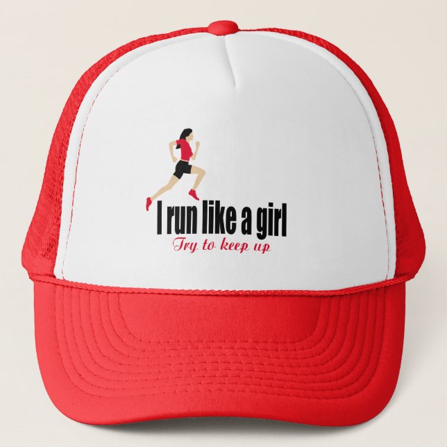 Running girl trucker hat (Front)