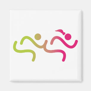 Running Girls Forever Magnet