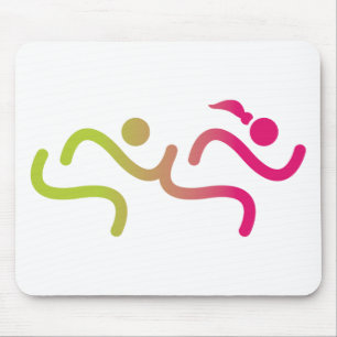 Running Girls Forever Mouse Pad