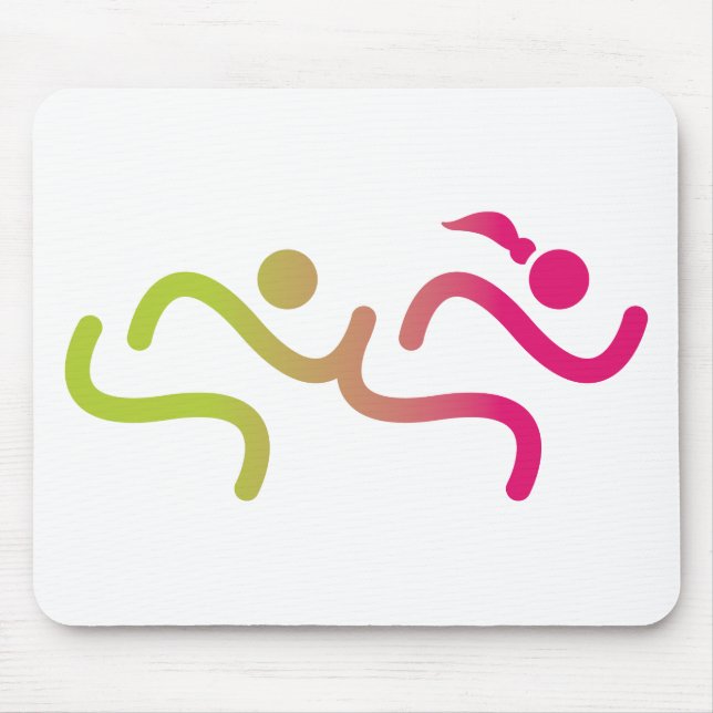 Running Girls Forever Mouse Pad (Front)