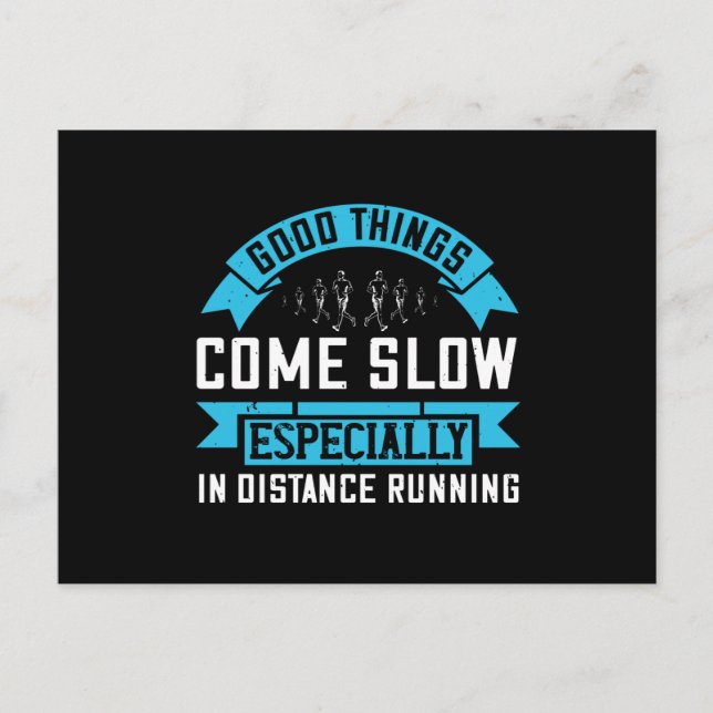 Running - Good things come slow Postcard (Front)