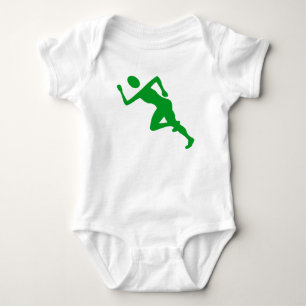 Running - Grass Green Baby Bodysuit
