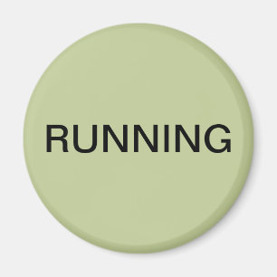 Running green dishwasher magnet