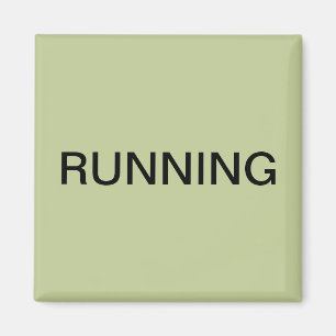 Running green dishwasher magnet