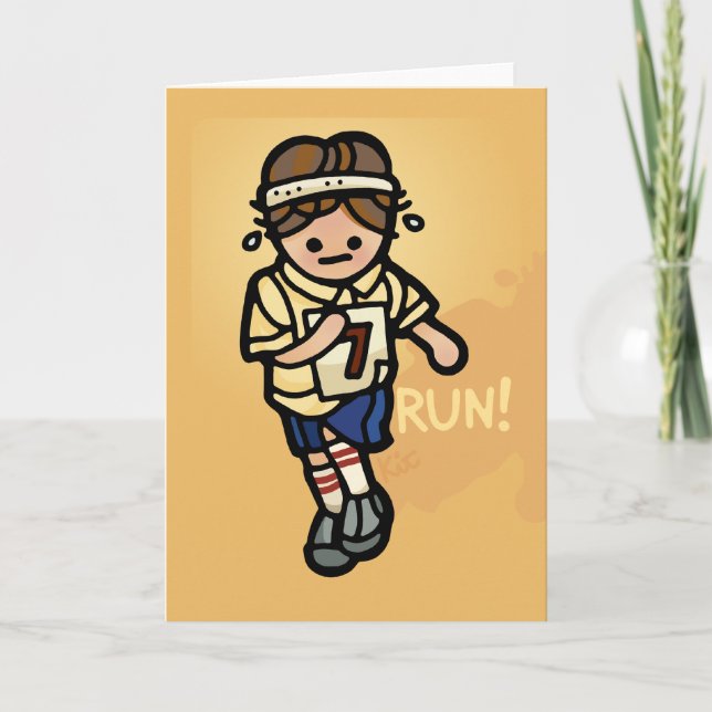 running greeting living. card (Front)