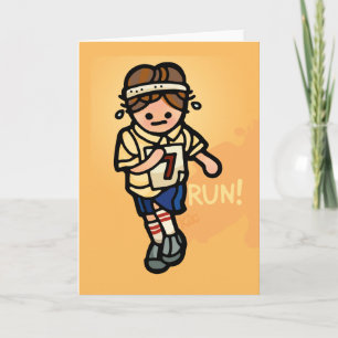running greeting living. card