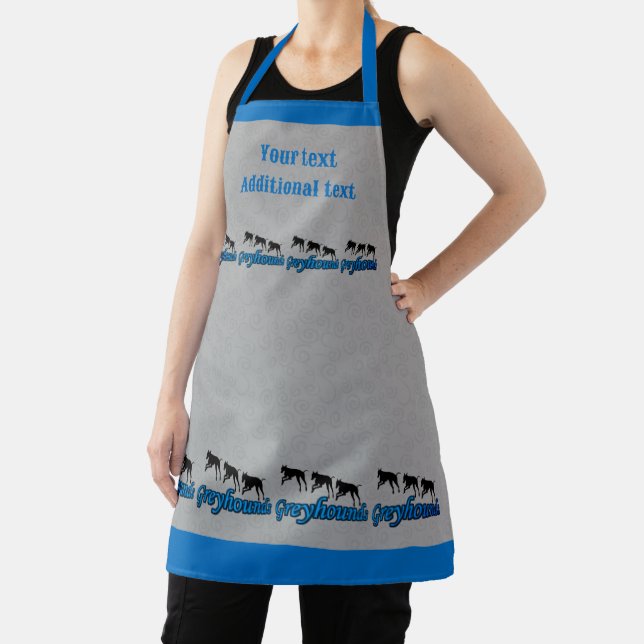 Running Greyhound Silhouettes Personalised Apron (Insitu)