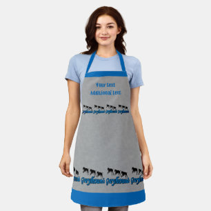 Running Greyhound Silhouettes Personalised Apron