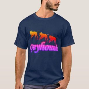 Running Greyhound Trio Silhouette Rainbow T-Shirt