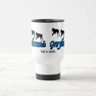 Running Greyhounds Dog Lover Personalised  Travel Mug