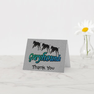 Running Greyhounds Thank You Card