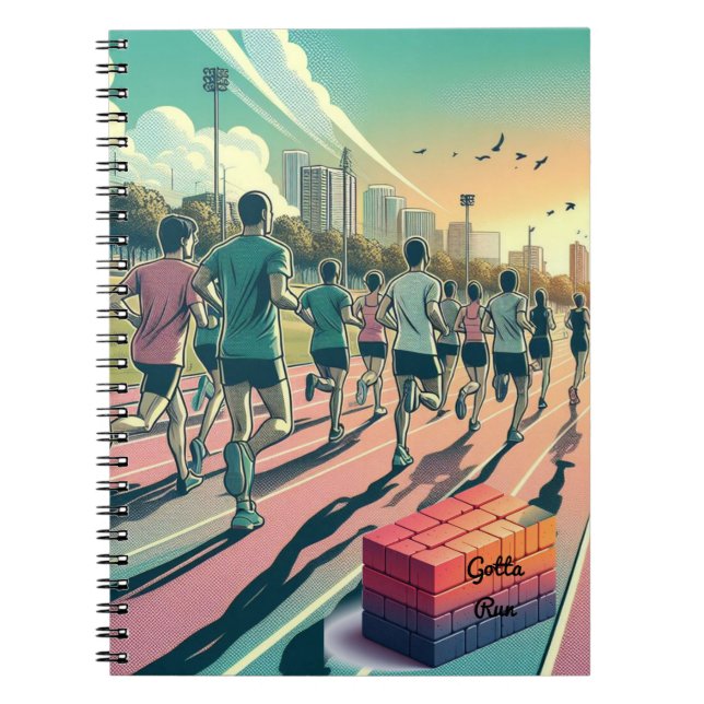 Running Group Meet Up Gotta Run  Notebook (Front)