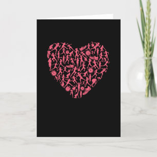 Running Heart - Women Runner Silhouettes Card