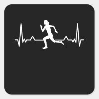 Running Heartbeat Line Funny Runner Gift