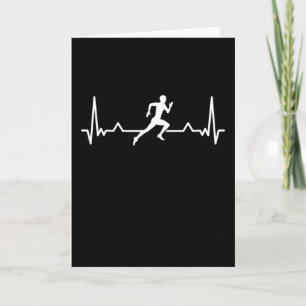 Running Heartbeat Runner Funny Gift Card