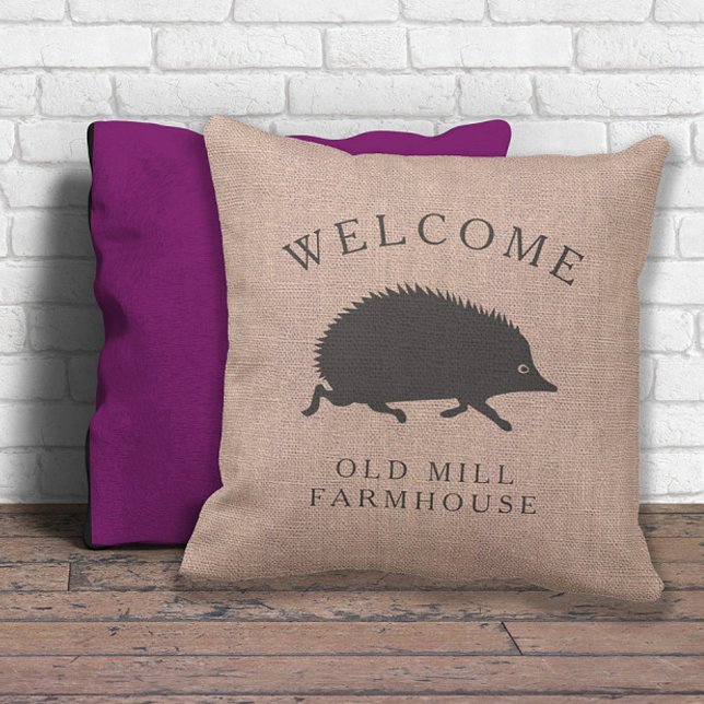 Running Hedgehog Custom country style Cushion (Creator Uploaded)
