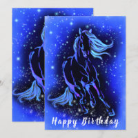 Running Horse Birthday Card