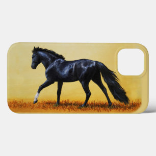 Running Horse Black Stallion iPhone 13 Case