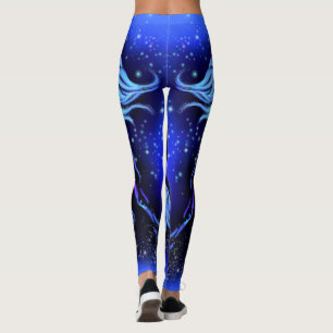 Running Horse Blue Leggings