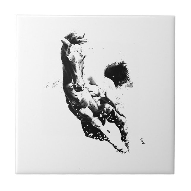 Running Horse Ceramic Tile (Front)