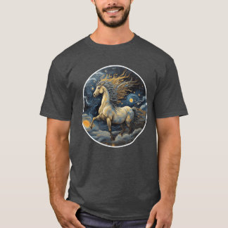 running horse design retro T-Shirt