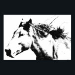 Running Horse Head Pop Art image Poster<br><div class="desc">Running Horse Head Pop Art image</div>