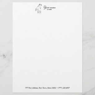 Running horse in black colour custom letterhead