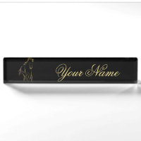 Running horse in gold colour