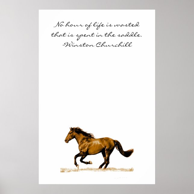 Running Horse Inspirational Quote Poster (Front)