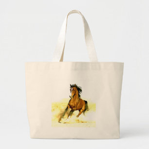 Running Horse Large Tote Bag