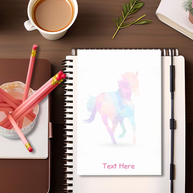 Running Horse Lo Poly Geometric Rainbow Post-it Notes (Creator Uploaded)