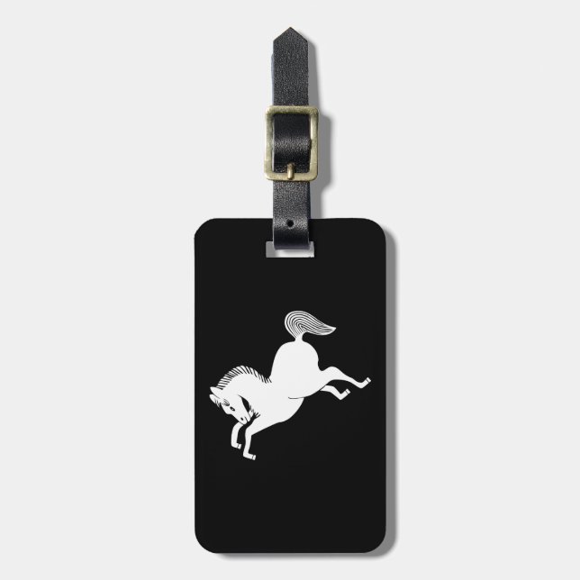 Running horse luggage tag (Front Vertical)